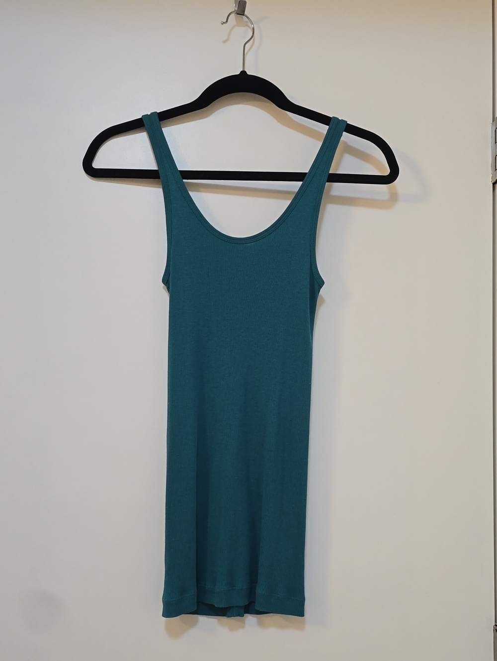 Vince Teal Scoop Neck Mini Tank Dress